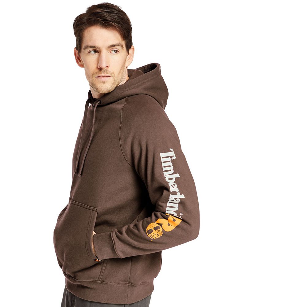 Timberland Φουτερ Ανδρικα Βαθυ Καφε - Pro® Big & Tall Hood Honcho Sport Hoodie - Greece 4230985-GO